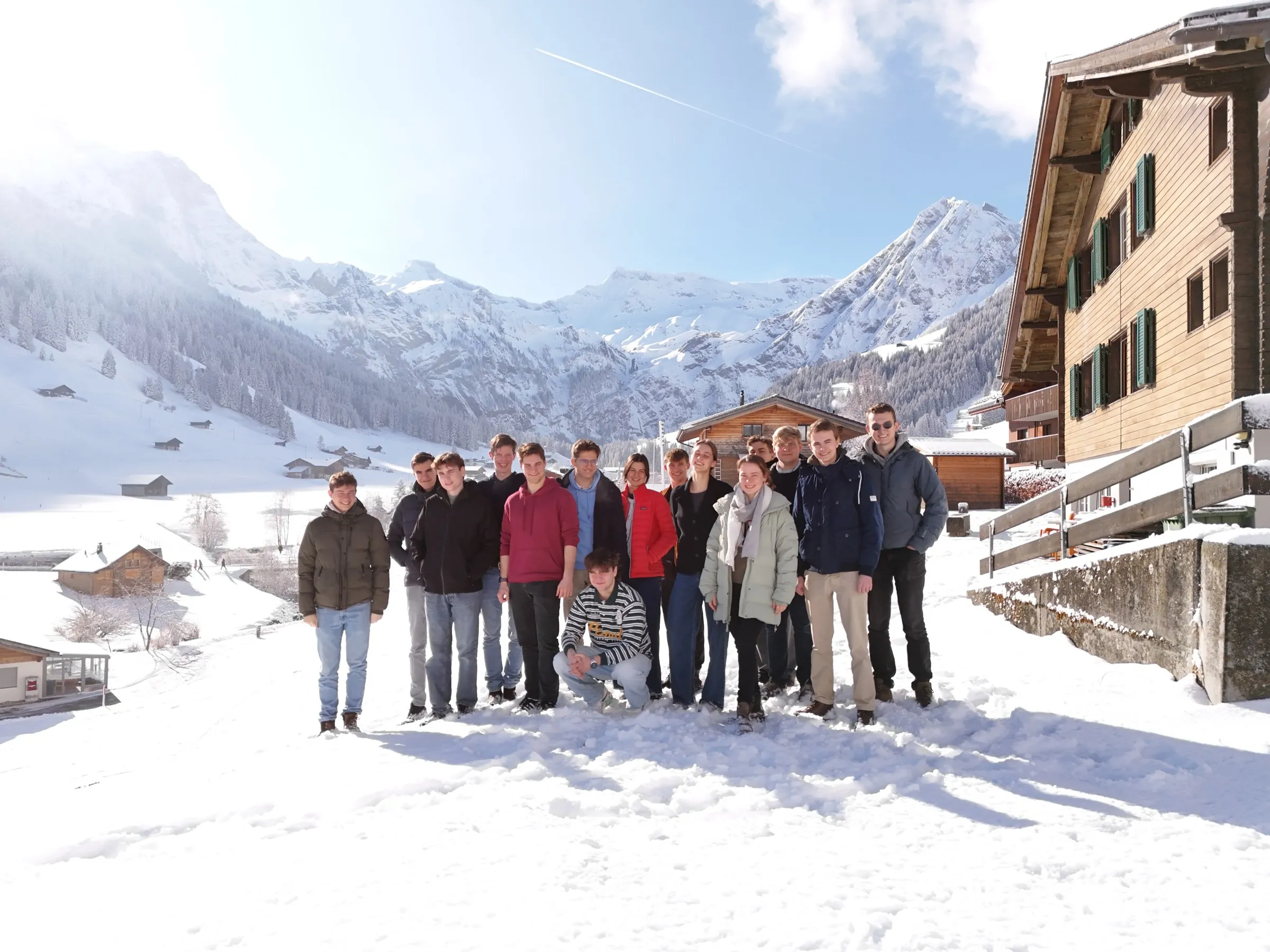Die Schweizer Stipendiatengruppe der SDW im Schnee